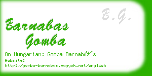 barnabas gomba business card